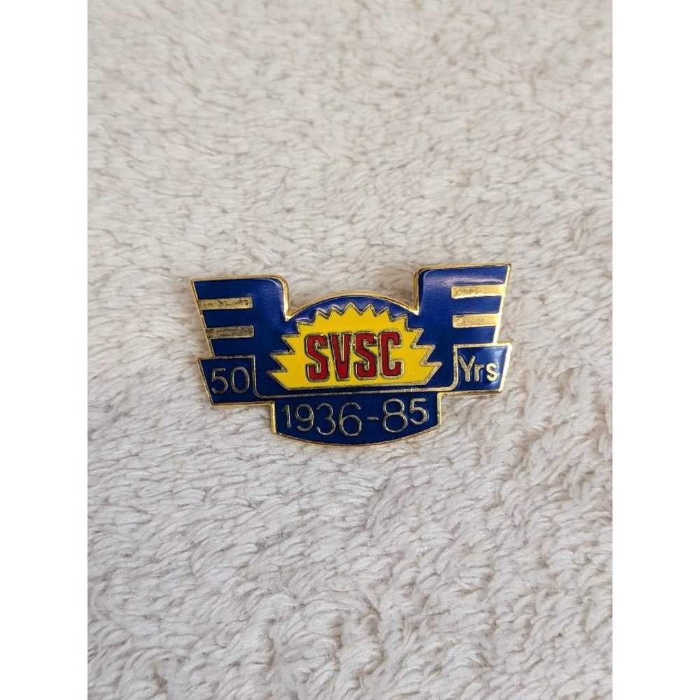 SVSC 50 Years‎ 1936-1985 Enamel Lapel Pin Badge Blue Gold